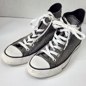 Converse All Star Stylish Black and White High-Top Sneakers Womens Size 6